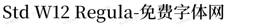 Std W12 Regula字体转换